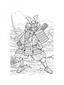 Samurai coloring page 16 - Free printable