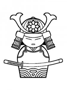 Samurai coloring page 4 - Free printable