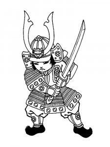 Samurai coloring page 5 - Free printable