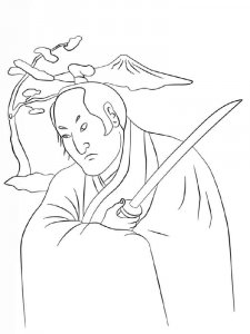 Samurai coloring page 8 - Free printable