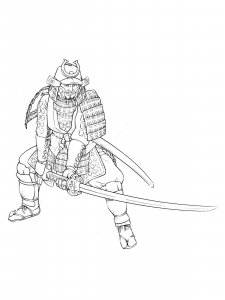 Samurai coloring page 30 - Free printable