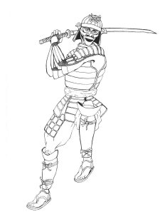 Samurai coloring page 31 - Free printable