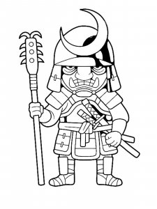 Samurai coloring page 25 - Free printable
