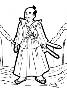 Samurai coloring page 26 - Free printable
