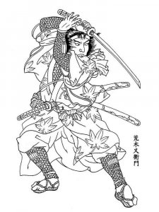 Samurai coloring page 28 - Free printable