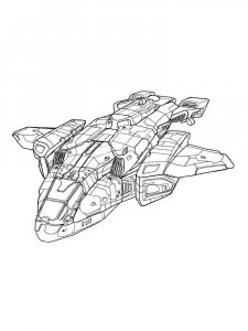 Starship coloring page 13 - Free printable