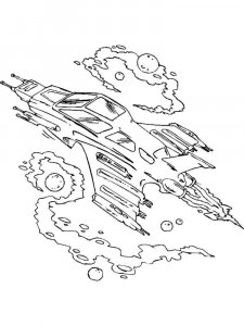 Starship coloring page 4 - Free printable