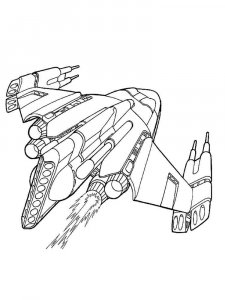 Starship coloring page 5 - Free printable
