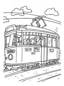 Tram coloring page 11 - Free printable