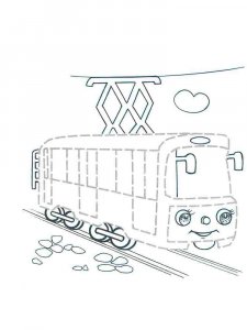 Tram coloring page 19 - Free printable