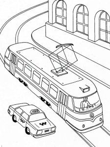 Tram coloring page 3 - Free printable