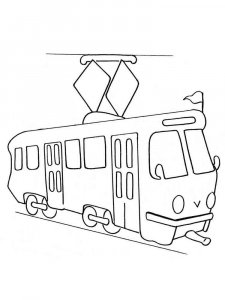 Tram coloring page 4 - Free printable