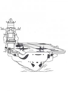 Aircraft Carrier coloring page 1 - Free printable