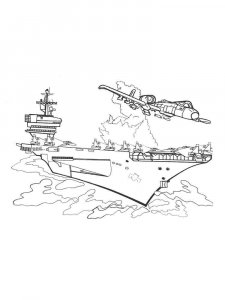 Aircraft Carrier coloring page 10 - Free printable