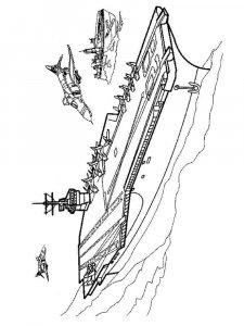Aircraft Carrier coloring page 4 - Free printable
