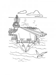 Aircraft Carrier coloring page 9 - Free printable