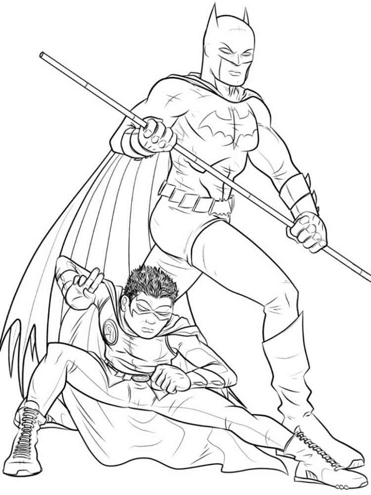 Batman and Robin coloring pages. Free Printable Batman and ...