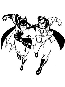 Batman and Robin coloring page 30 - Free printable