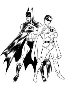 Batman and Robin coloring page 32 - Free printable