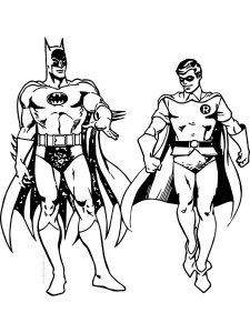 Batman and Robin coloring page 34 - Free printable