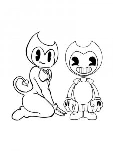 Bendy and the ink machine coloring page 1 - Free printable