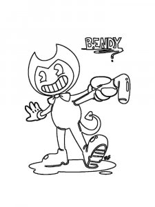 Bendy and the ink machine coloring page 4 - Free printable