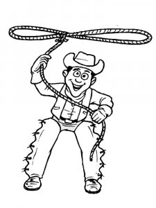 Cowboy coloring page 21 - Free printable