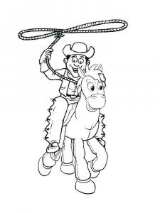 Cowboy coloring page 24 - Free printable