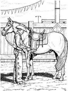 Cowboy coloring page 56 - Free printable