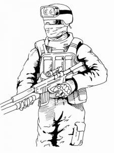 CS GO coloring page 13 - Free printable