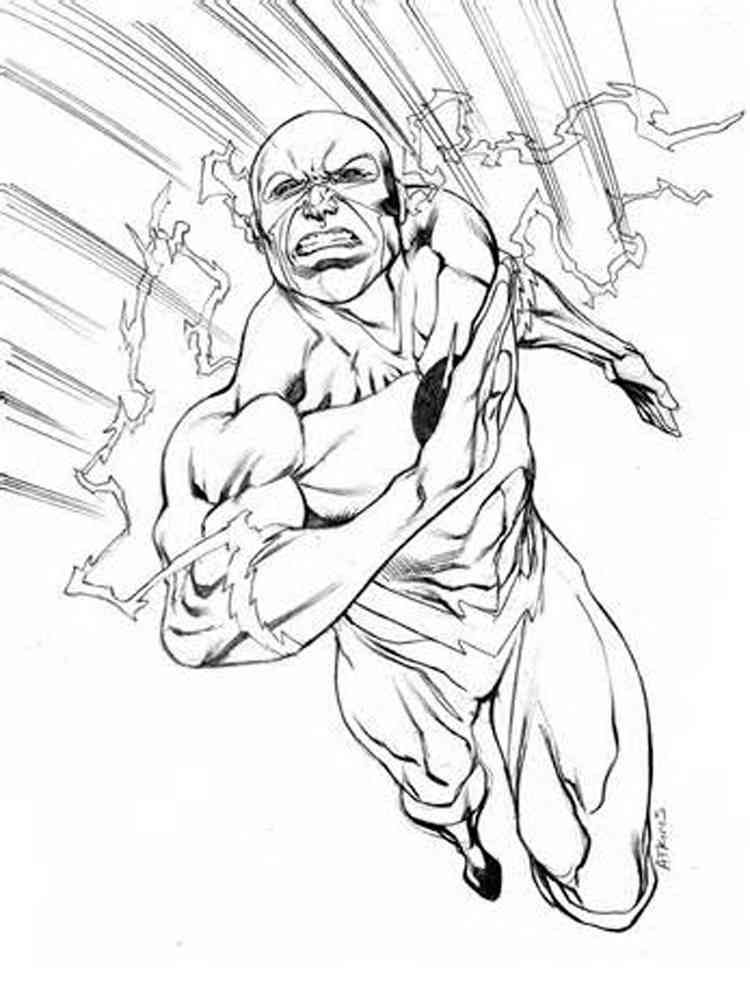 dc flash coloring pages - photo #6