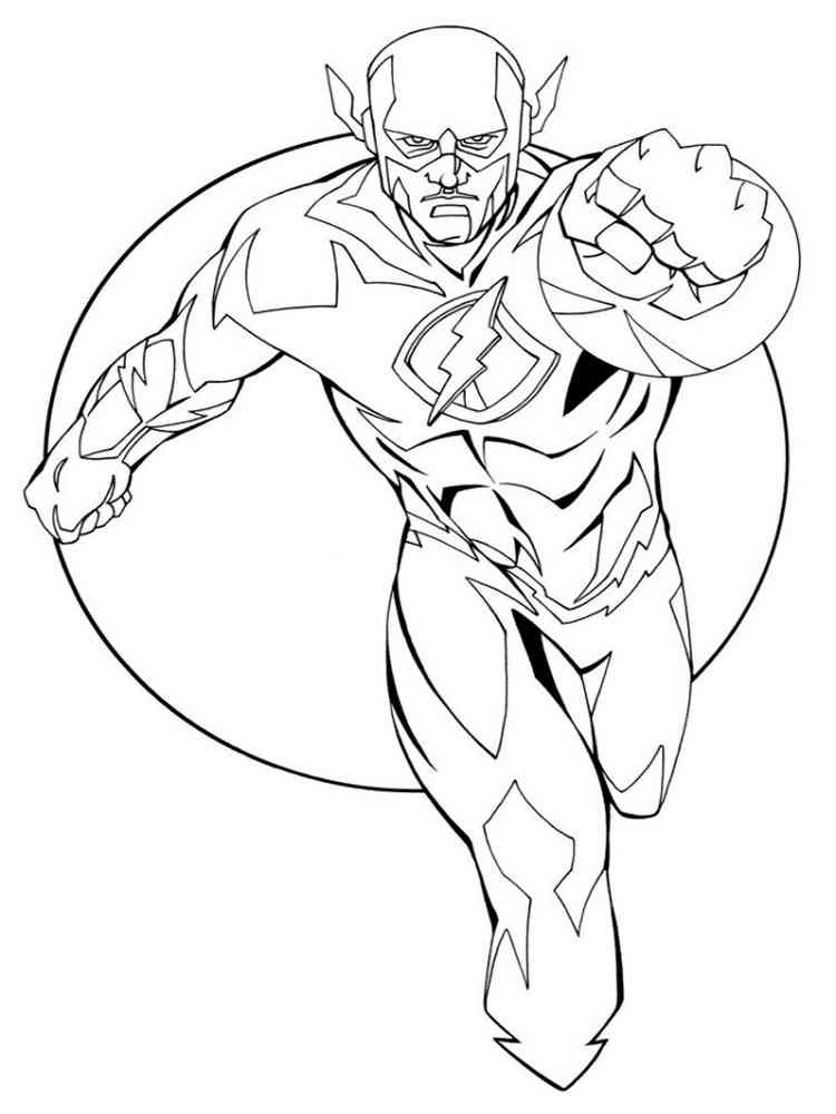 dc flash coloring pages - photo #12