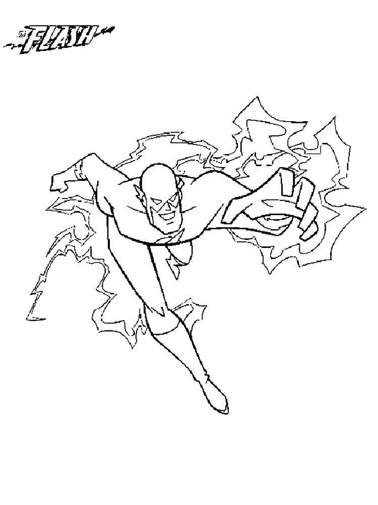 dc flash coloring pages - photo #11
