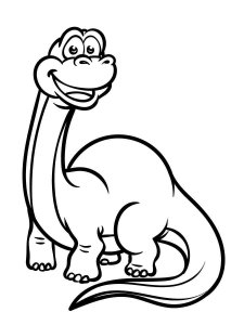 Dinosaur coloring page 1 - Free printable