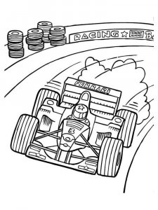 Formula One coloring page 4 - Free printable