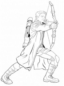 Hawkeye coloring page 6 - Free printable