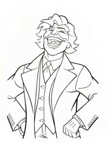 Joker coloring page 4 - Free printable