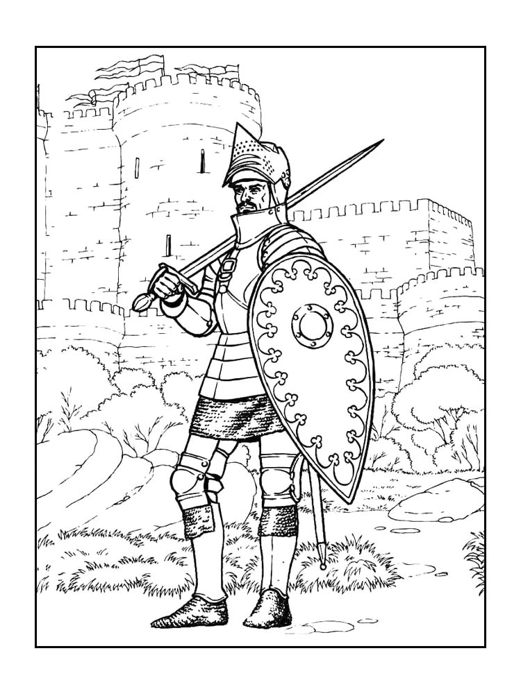 Knights Coloring Pages Download And Print Knights Coloring Pages