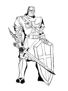 Knight coloring page 50 - Free printable