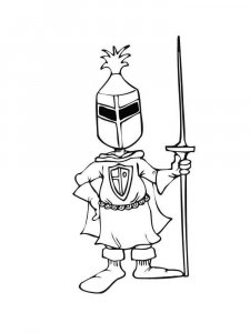 Knight coloring page 52 - Free printable
