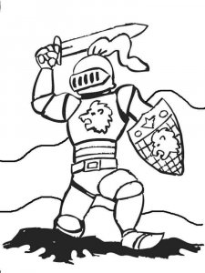 Knight coloring page 1 - Free printable