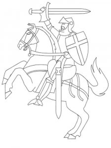 Knight coloring page 10 - Free printable