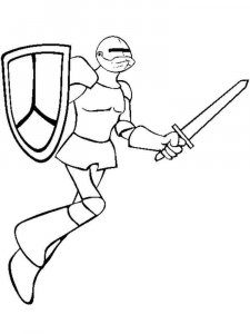 Knight coloring page 12 - Free printable