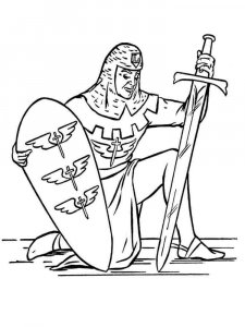 Knight coloring page 13 - Free printable