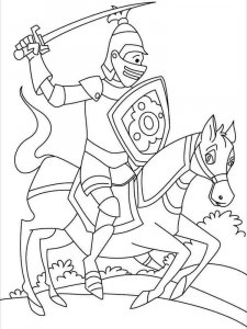Knight coloring page 19 - Free printable