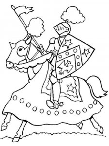 Knight coloring page 2 - Free printable