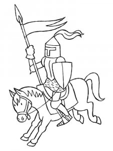 Knight coloring page 22 - Free printable