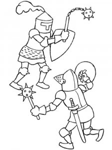 Knight coloring page 23 - Free printable