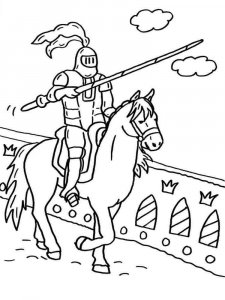 Knight coloring page 25 - Free printable