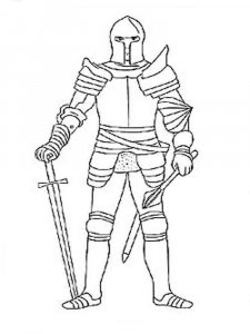 Knight coloring page 27 - Free printable